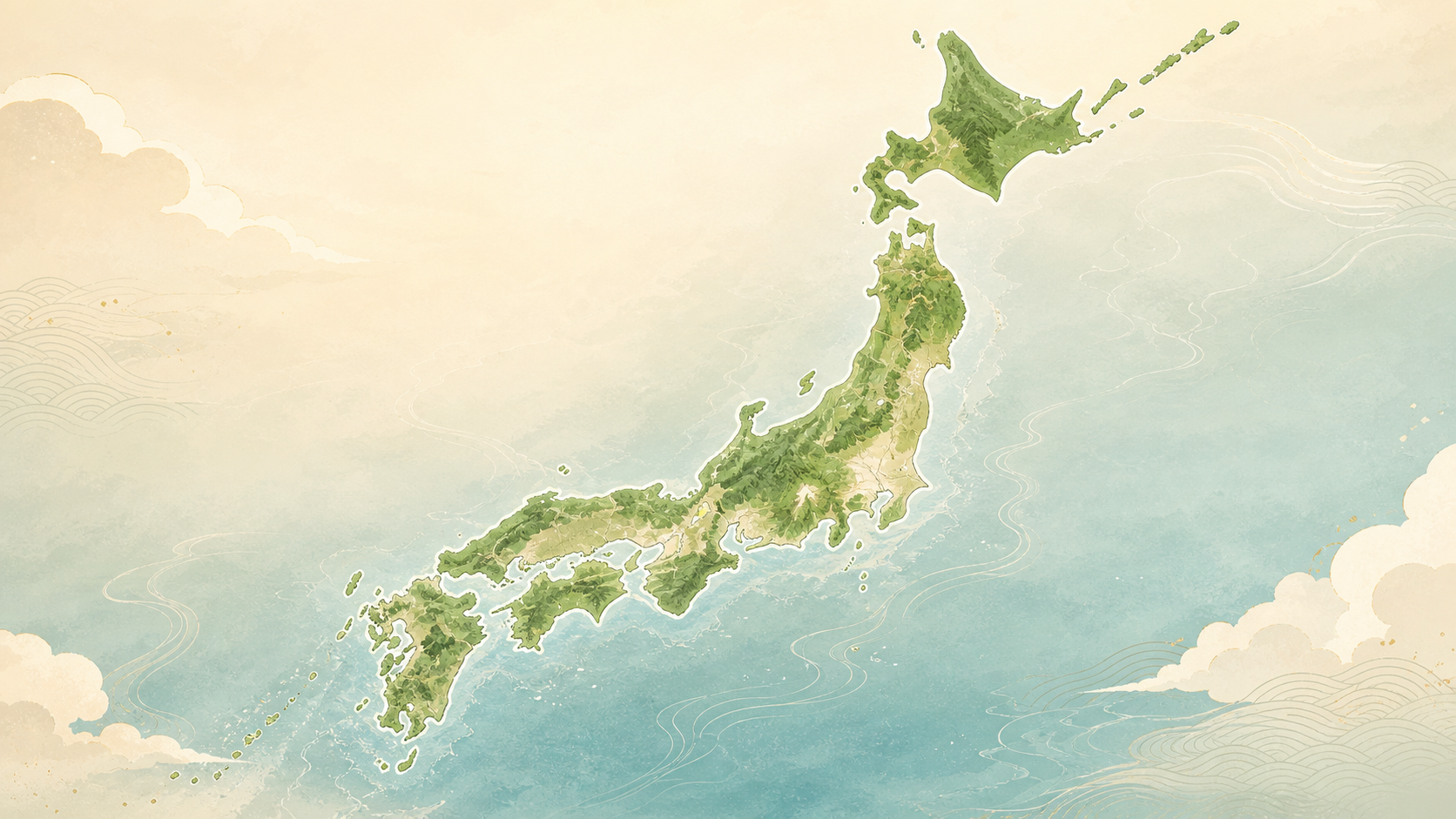 日本地図のイラスト
